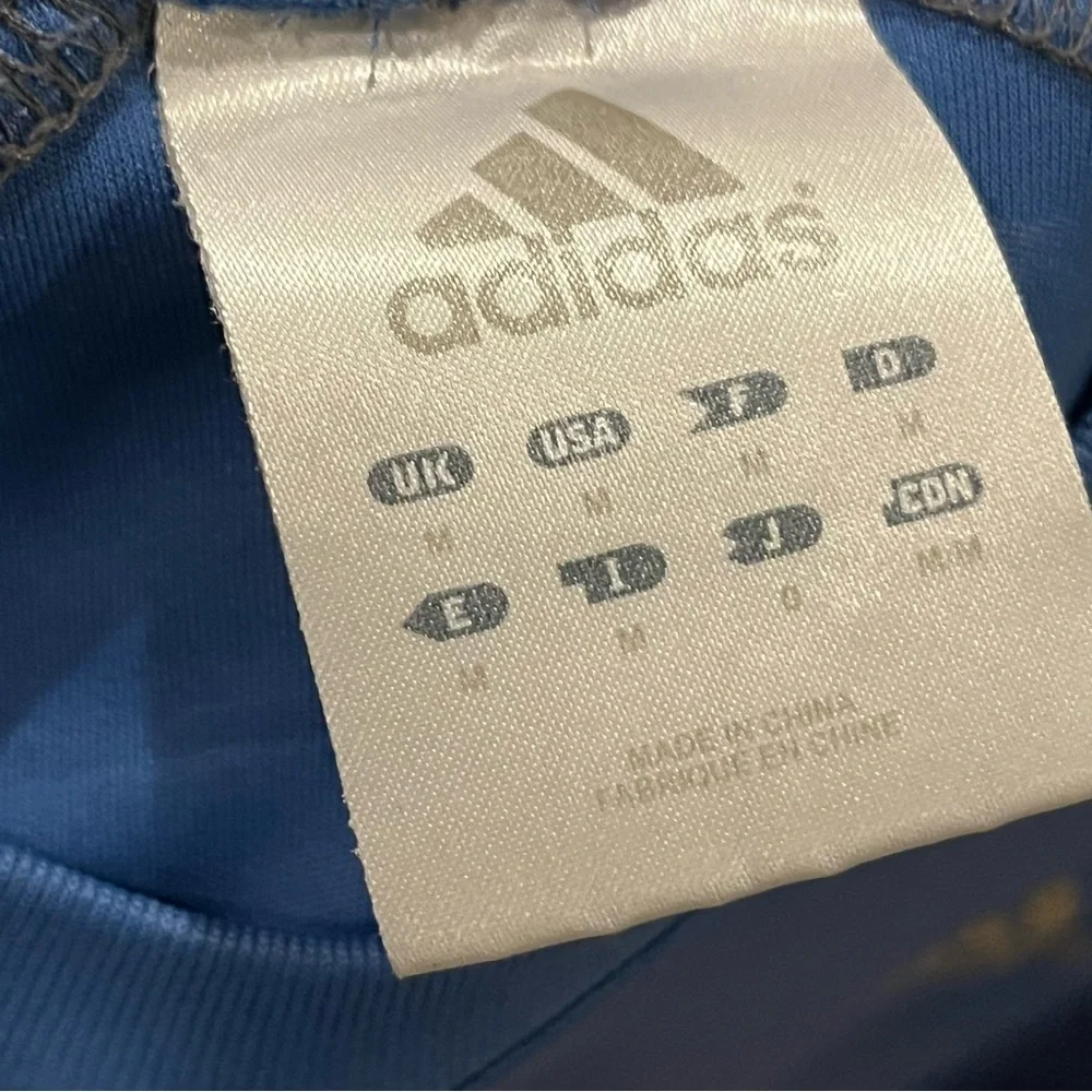 Adidas Mens 3 Stripe Jersey Light Blue